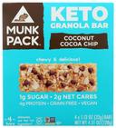 Munk Pack Coconut Cocoa Chip Keto Granola Bar, 1.12 Ounce - 4 count per pack -- 6 packs per case