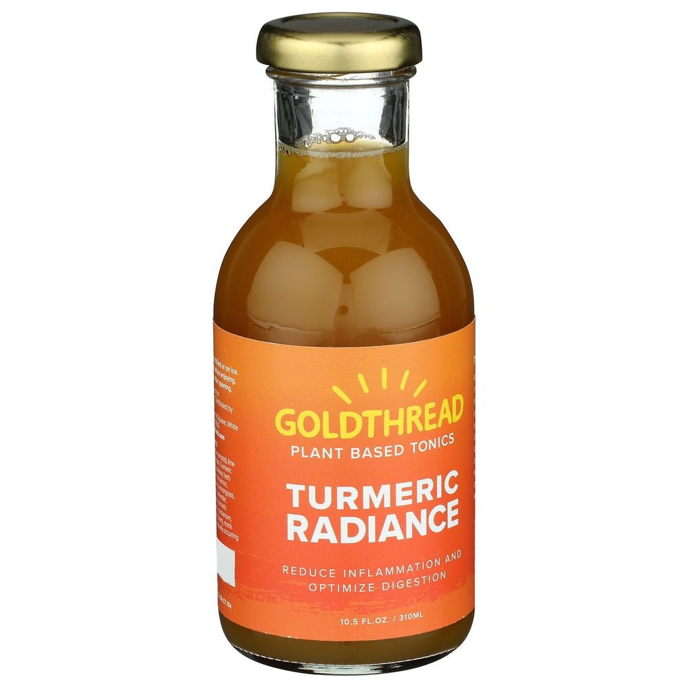 Goldthread Turmeric Radiance Herbs Plant Based Tonic, 10.5 Fluid Ounce -- 12 Per Case