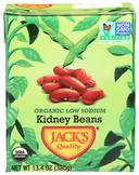 Jacks Quality Organic Low Sodium Red Kidney Beans, 13.4 Ounce -- 8 per case