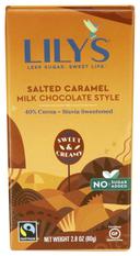 Lilys Sweets Caramalized and Salted 40 Percent Milk Chocolate Bar, 2.80 Ounce -- 12 per case.