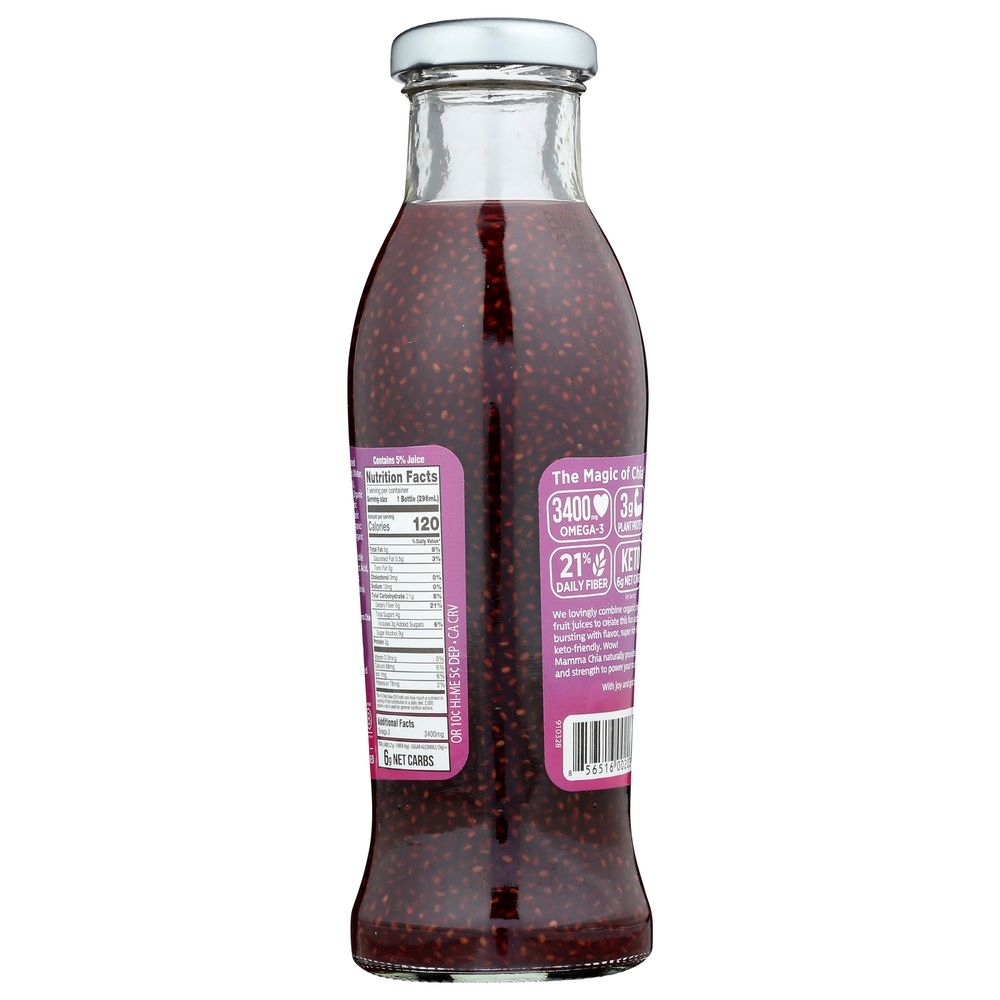 Mamma Chia Organic Blackberry Hibiscus Vitality Beverage, 10 Ounce -- 12 Per Case