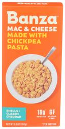 Banza Chickpea Pasta Shells Cheddar Mac and Cheese, 5.5 Ounce -- 6 per case