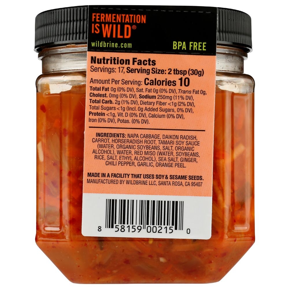 Wildbrine Miso Horseradish Kimchi, 18 Ounce -- 6 per case.