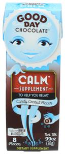 Good Day Calm Chocolate, 8 count per pack -- 12 per case.