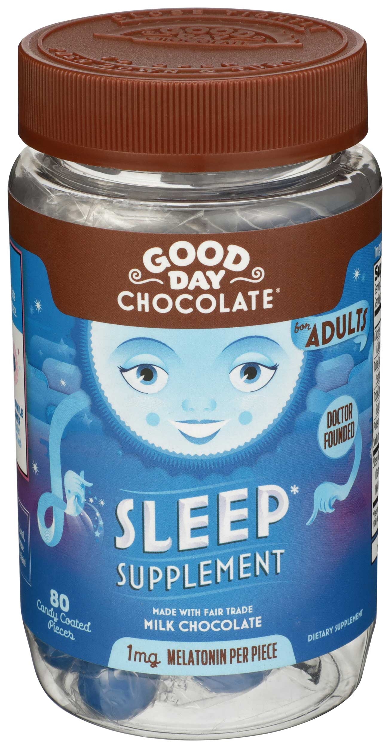 Good Day Milk Chocolate Sleep Supplement For Adults, 80 Count