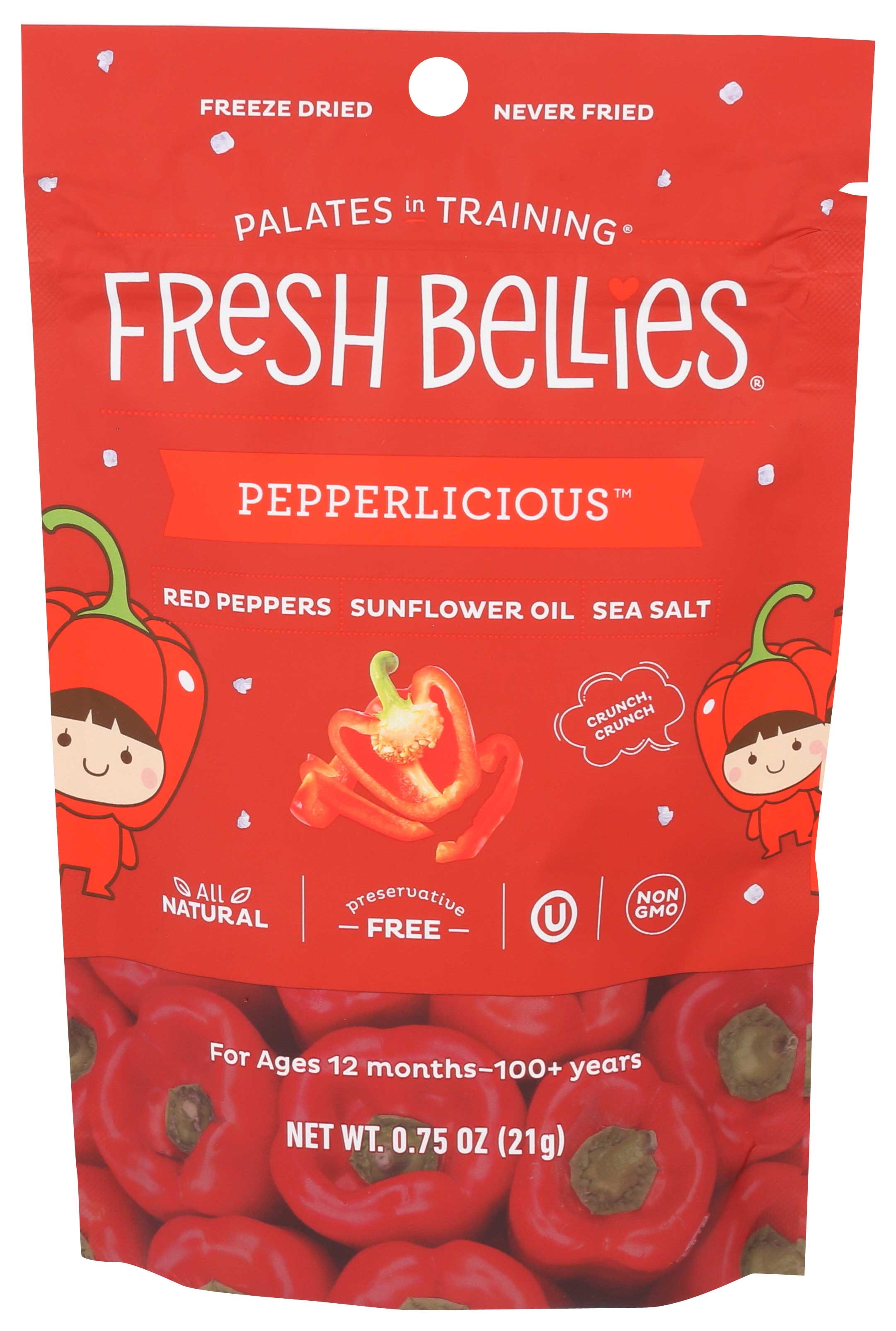 Fresh Bellies Pepperlicious Toddler Snack, 0.75 Ounce -- 6 Per Case