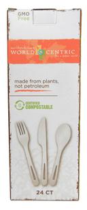 Assorted Corn Starch Flatware, 24 Each -- 12 per case