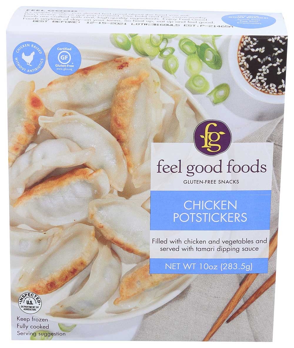 Feel Good Foods Chicken Potstickers, 10 Ounce -- 9 per case.