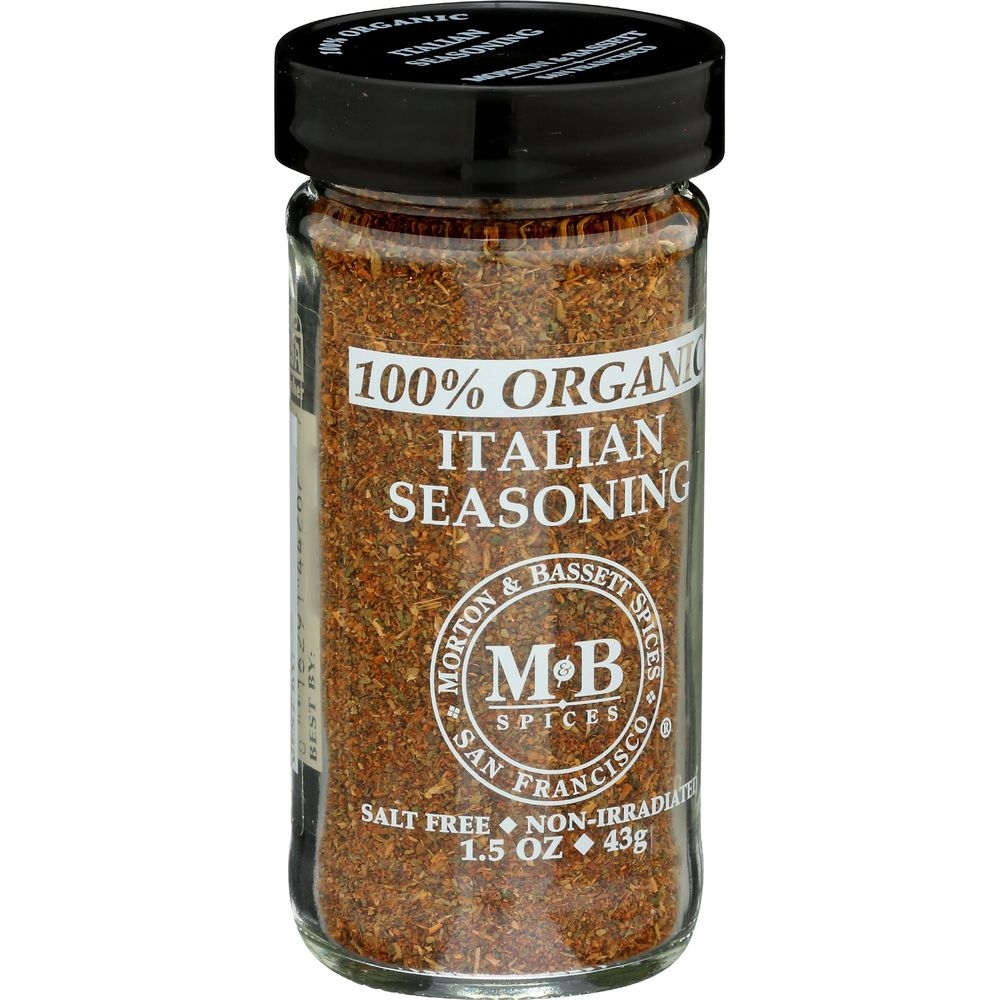 Morton and Basset Organic Italian Seasoning, 1.5 Ounce -- 3 per case