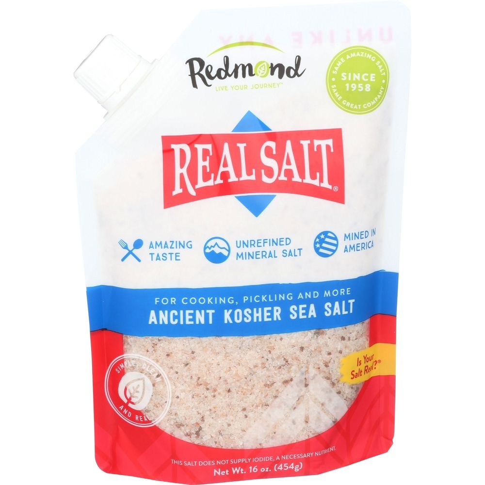 Redmond Real Salt Ancient Sea Salt, 16 Ounce -- 6 per case