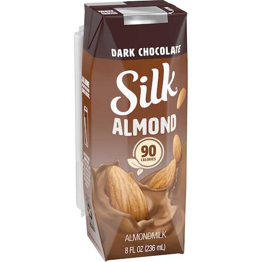 Silk Dark Chocolate Almond Milk, 8 Fluid Ounce -- 18 per case.