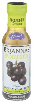 Brainnas Avocado Oil Classic Balsamic Vinaigrette Dressing, 10 Ounce -- 6 per case