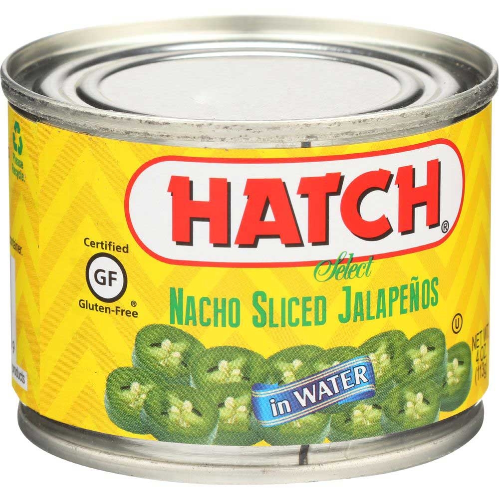 Hatch Chili Nacho Sliced Jalapeno Pepper, 4 Ounce -- 12 per case.