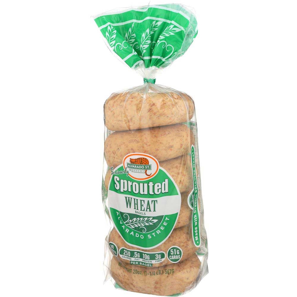 Alvarado Street Bakery Organic Sprouted Wheat Original Bagel, 20 Ounce -- 6 per case.