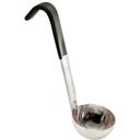 Vollrath 4970220 Heavy-Duty Stainless Steel Antimicrobial One Piece Ladle with Black Kool-Touch Short Handle, 2 Ounce Capacity