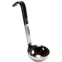 Vollrath 4970320 Heavy-Duty Stainless Steel Antimicrobial One Piece Ladle with Black Short Kool-Touch Handle, 3 Ounce Capacity