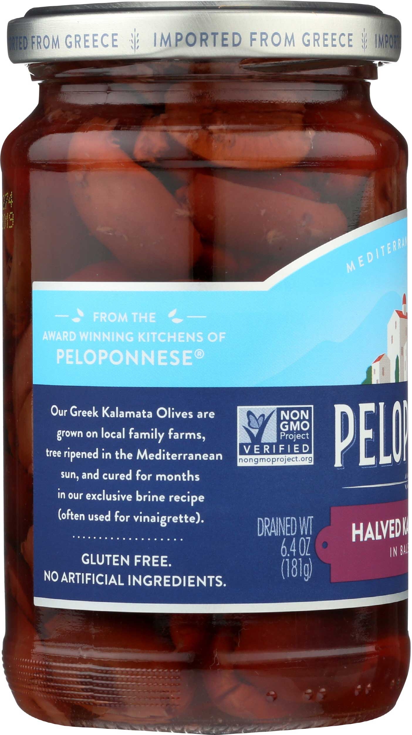 Peloponnese Halved Kalamata Olive, 6.4 Ounce -- 6 Per Case