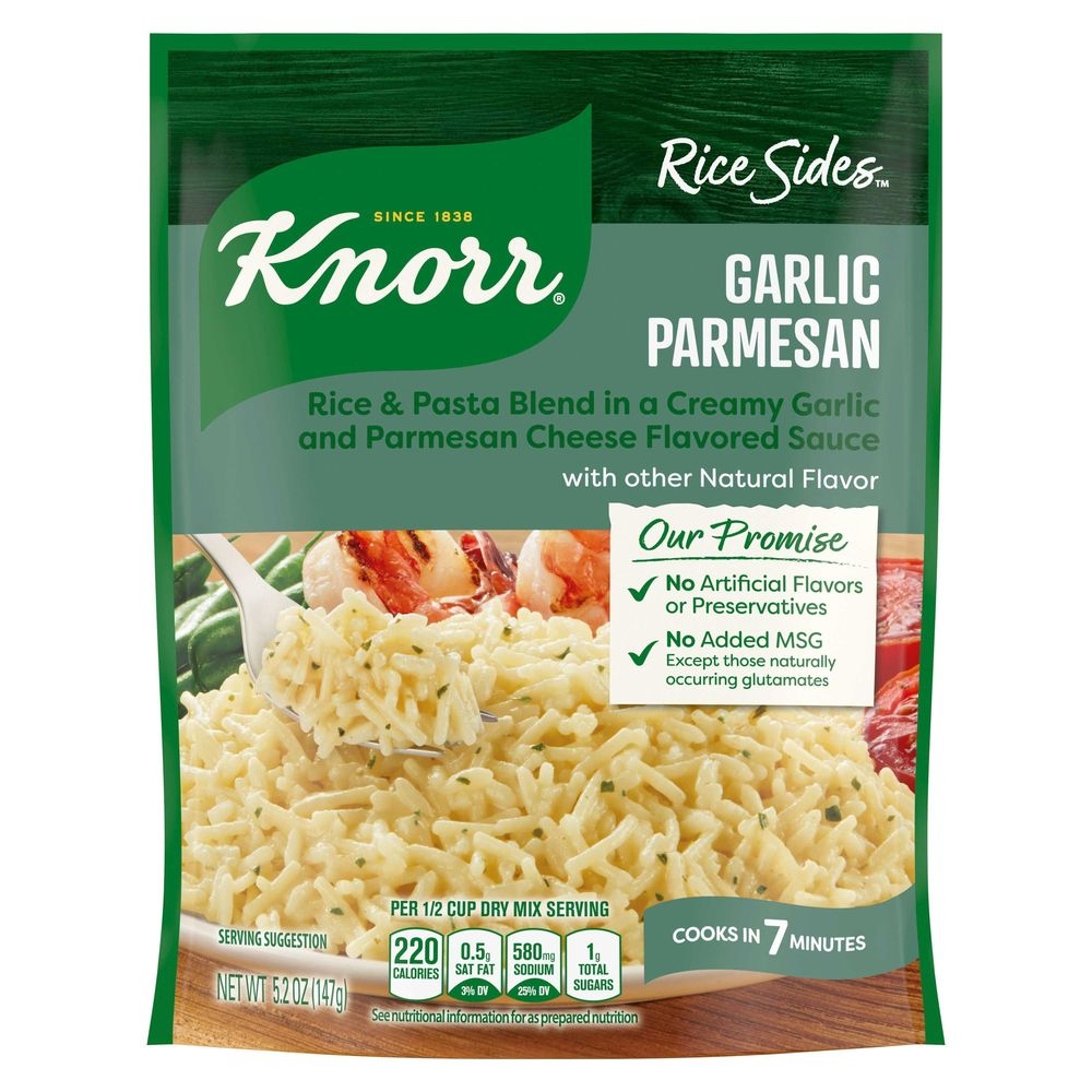 Knorr Garlic Parmesan Rice Sides, 5.2 Ounce -- 8 Per Case