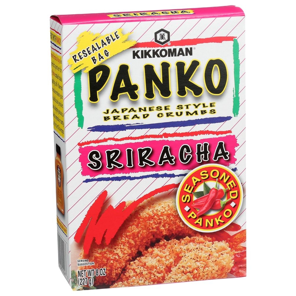 Kikkoman Sriracha Seasoned Panko Bread Crumbs, 8 Ounce -- 6 per case