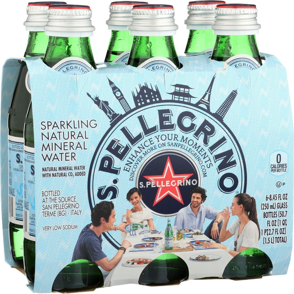 Sanpellegrino Sparkling Natural Mineral Water, 50.7 Fluid Ounce -- 4 Per Case