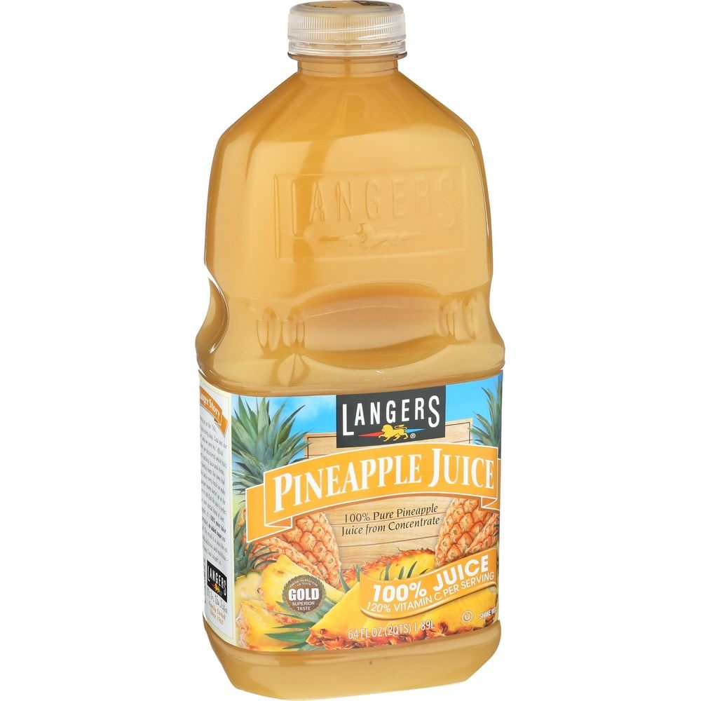 Langers Pineapple Juice, 64 Fluid Ounce -- 8 Per Case