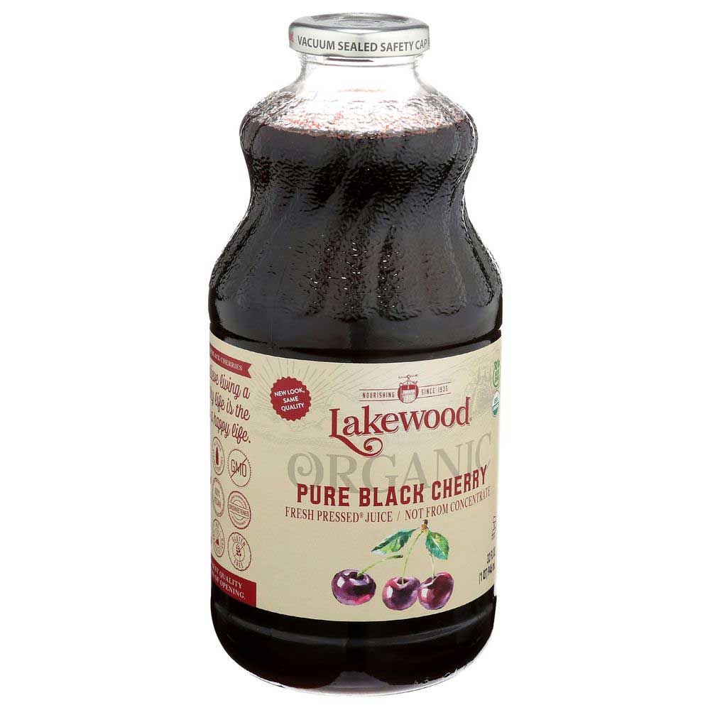 Lakewood Organic Pure Black Cherry Juice, 32 Fluid Ounce -- 6 Per Case