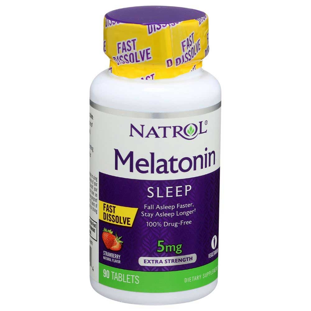 Natrol Melatonin 5mg Sleep Aid Fast Dissolving Tablet, 90 Count