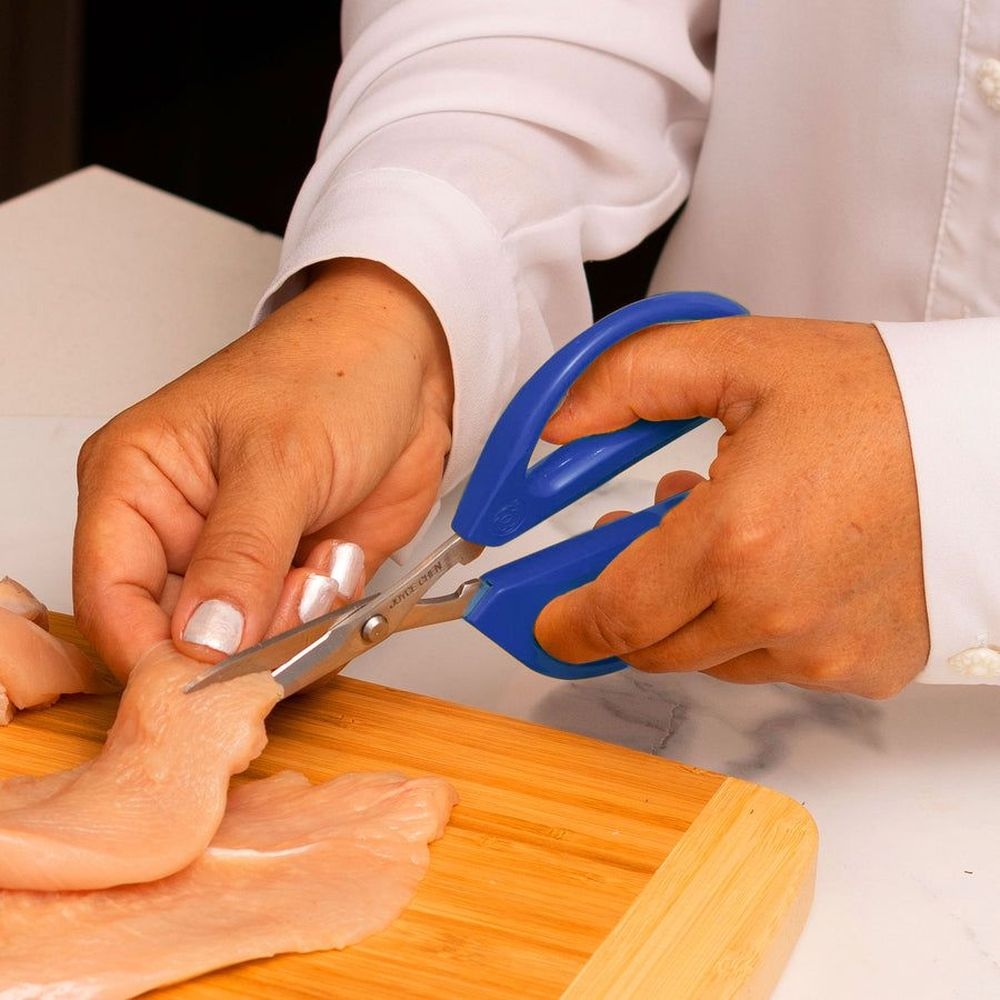 Joyce Chen Original Unlimited Kitchen Scissors With Blue Handles, 6.3 Inch Length