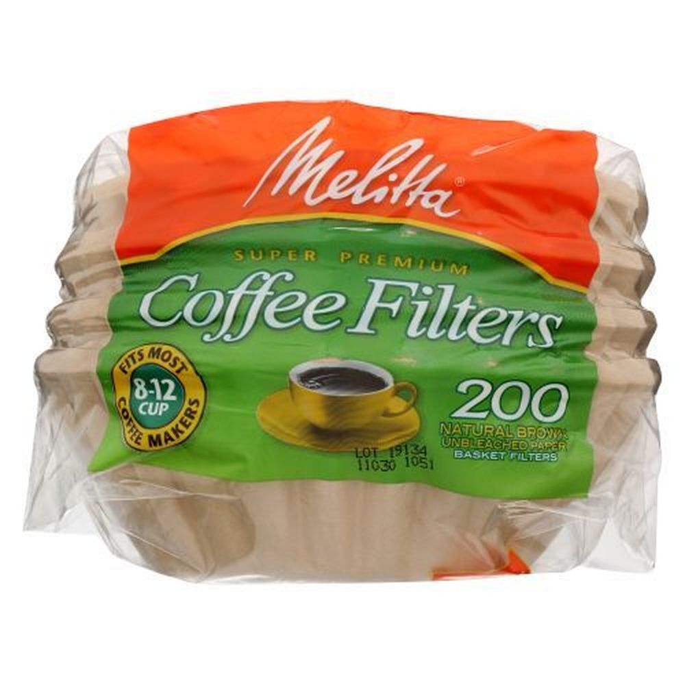 Melitta 8-12 Cup Natural Brown Coffee Filter, 200 Count -- 6 Per Case