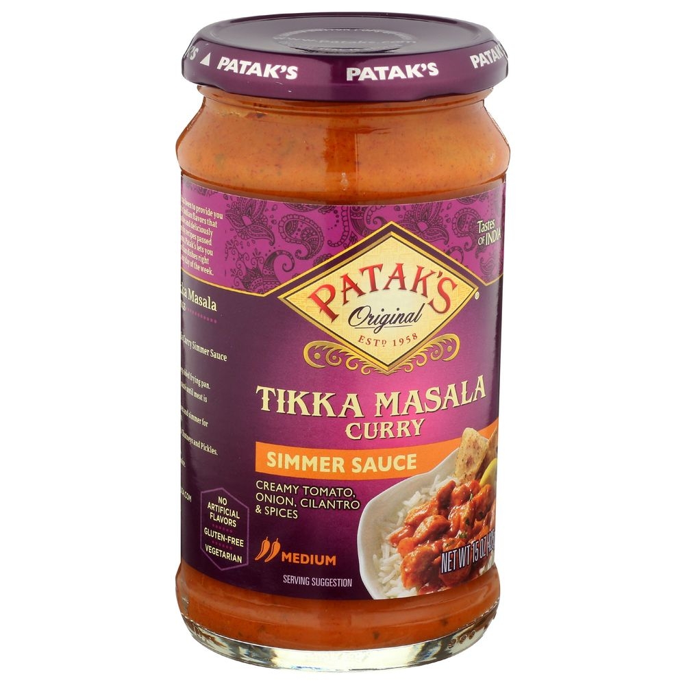 Pataks Medium Tikka Masala Curry Simmer Sauce, 15 Ounce -- 6 per case