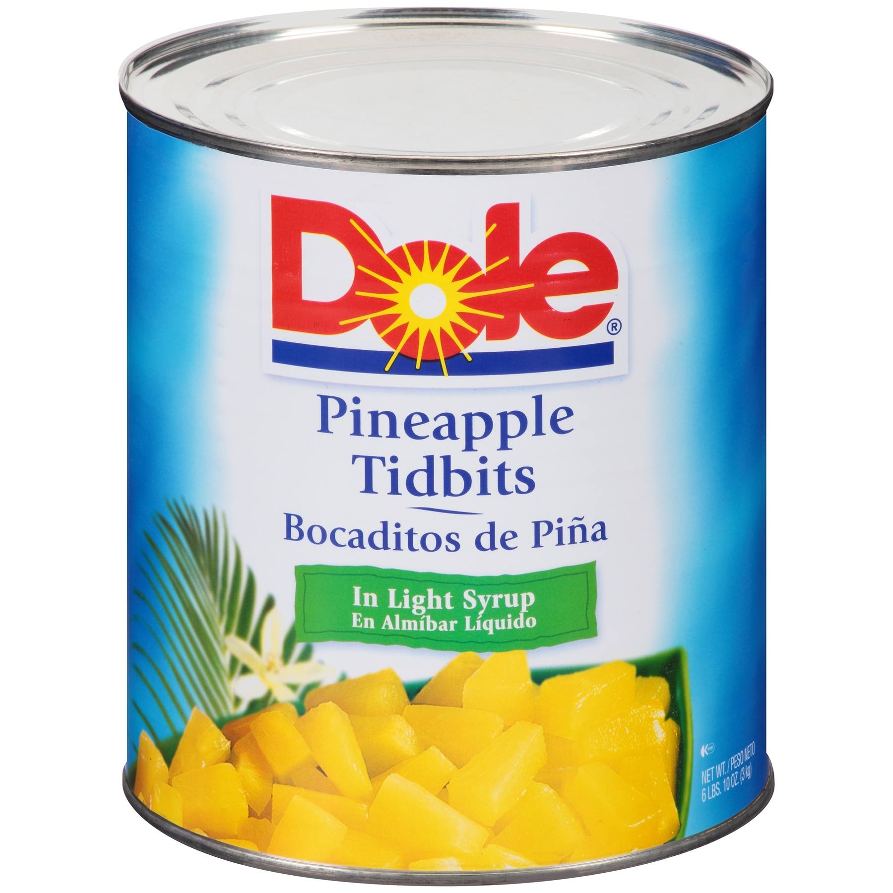 Dole Pineapple Tidbits In Light Syrup, No. 10 Can -- 6 Per Case