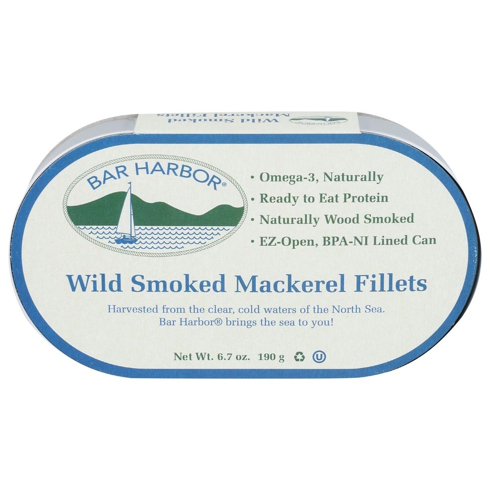 Bar Harbor Wild Smoked Mackerel Fillets, 6.7 Ounce -- 12 per case