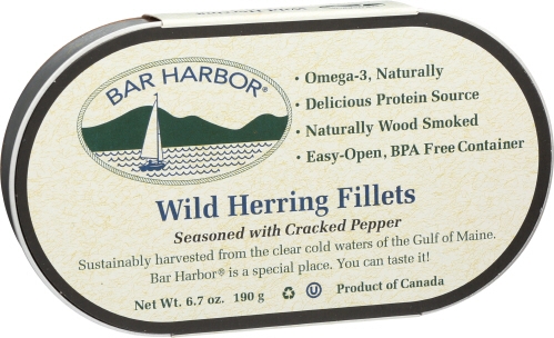 Bar Harbor Wild Herring Fillet with Cracked Pepper, 6.7 Ounce -- 12 per case