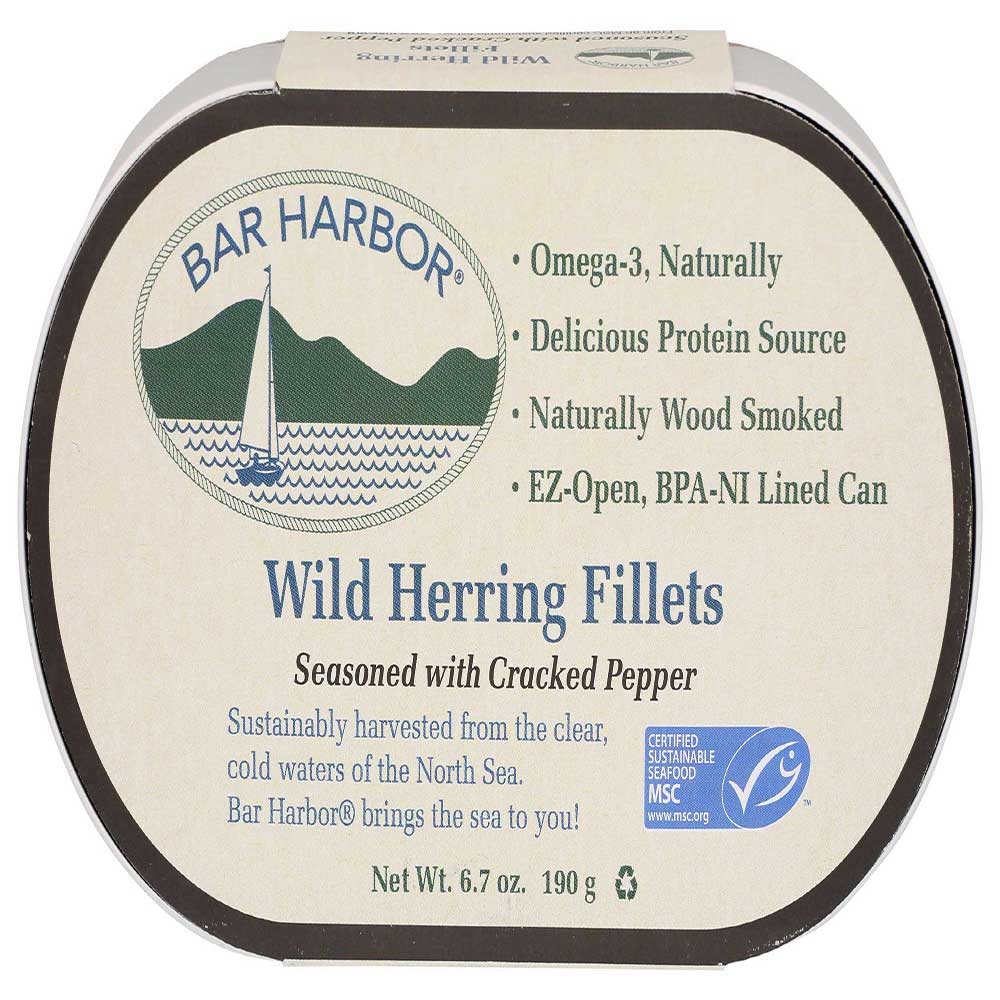Bar Harbor Wild Herring Fillet with Cracked Pepper, 6.7 Ounce -- 12 per case