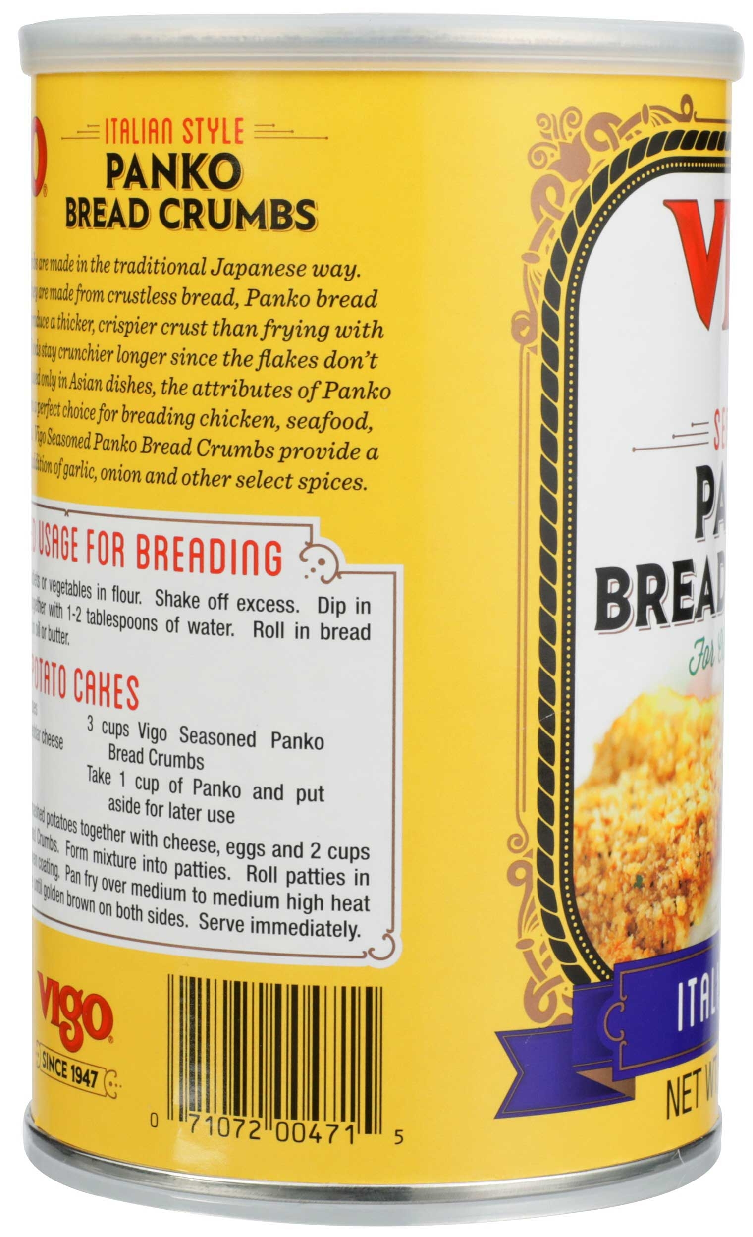 Vigo Seasoned Panko Breadcrumb, 8 Ounce -- 6 per case
