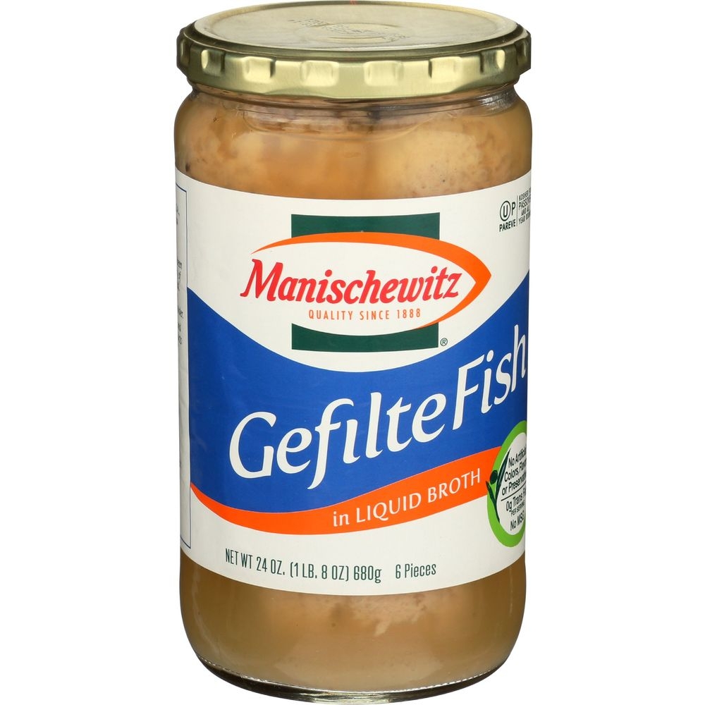 Manischewitz Gefilte Fish in Liquid Broth, 24 Ounce -- 6 per case