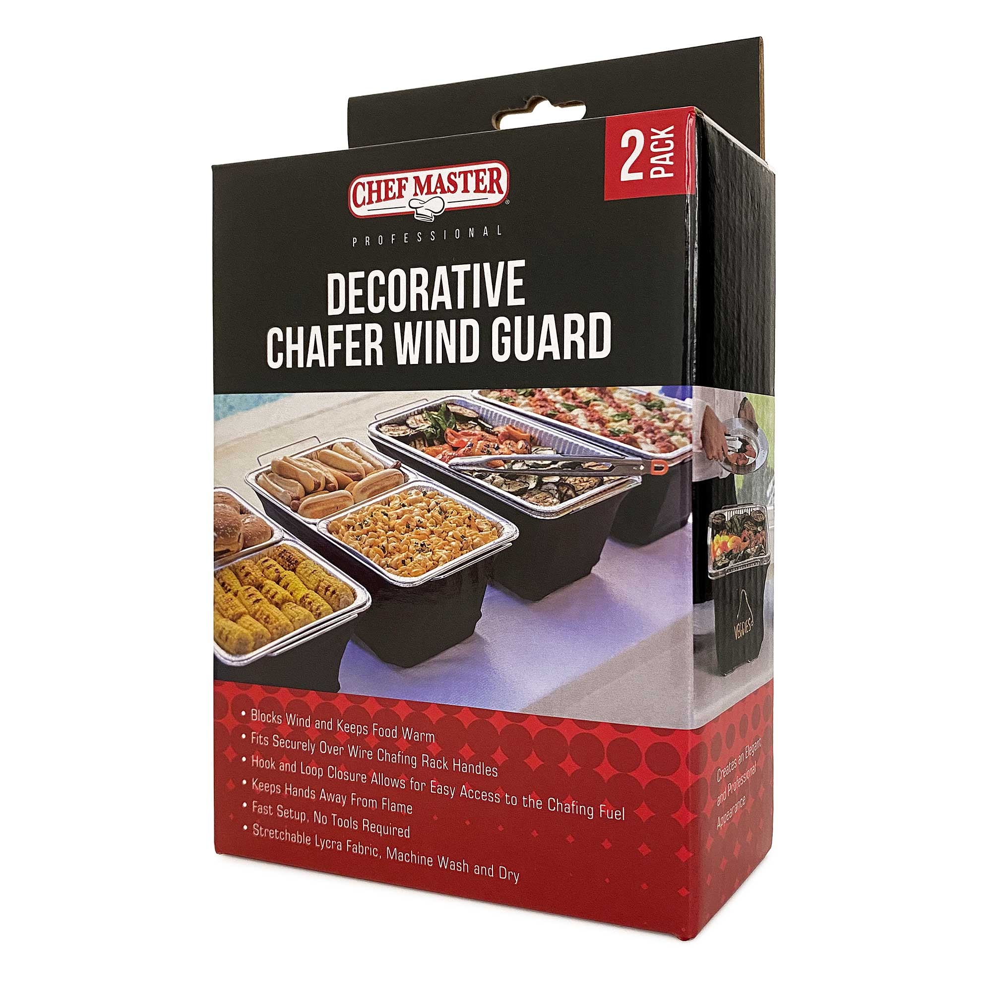 Chef-master Fabric Wind Guard -- 2 Per Case