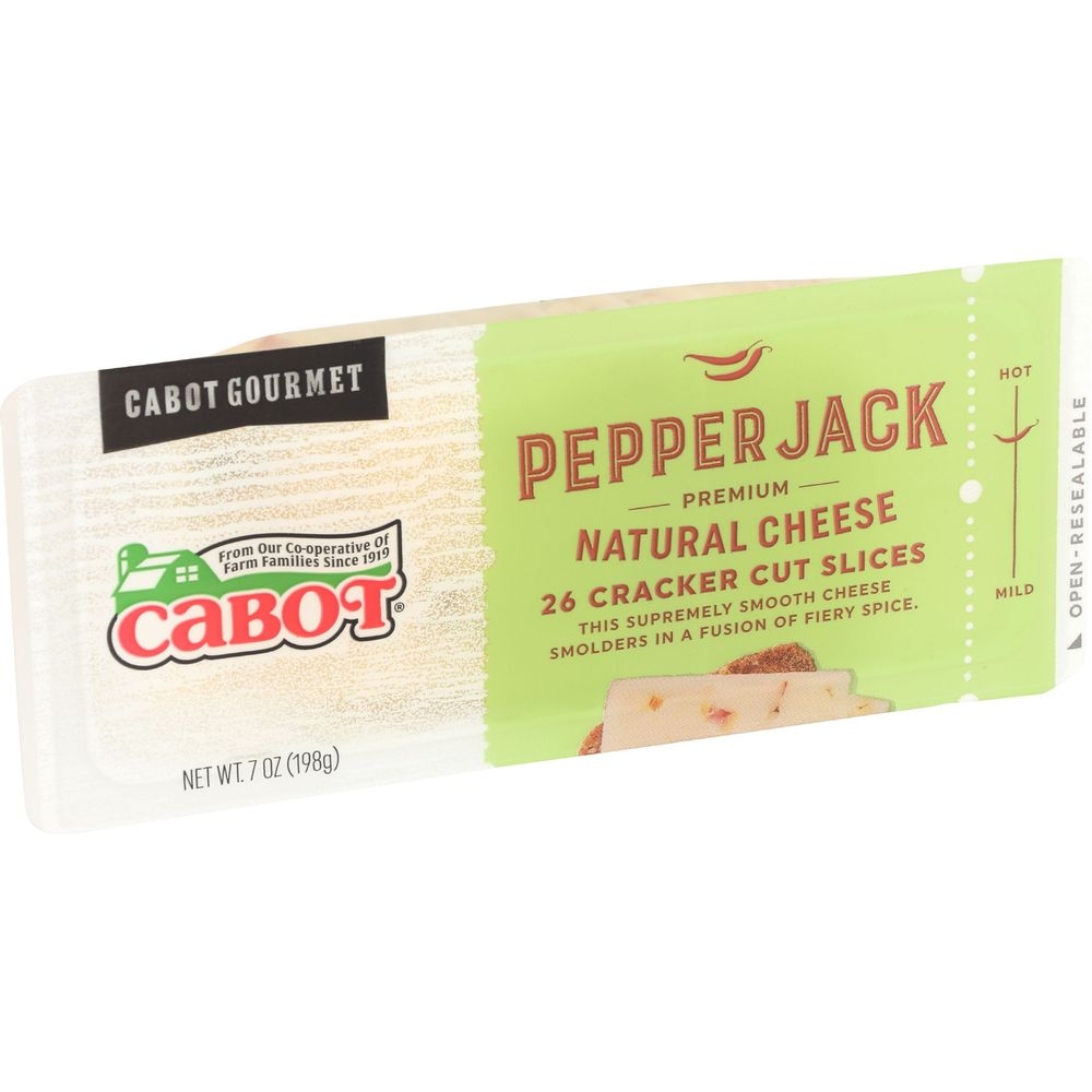 Cabot Cracker Cut Pepper Jack Cheese, 7 Ounce -- 12 per case