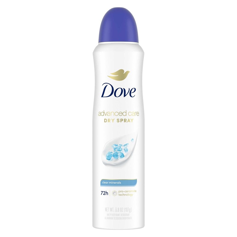 Dove Advanced Care Clear Minerals Antiperspirant Deodorant Spray, 3.8 Ounce -- 12 per case