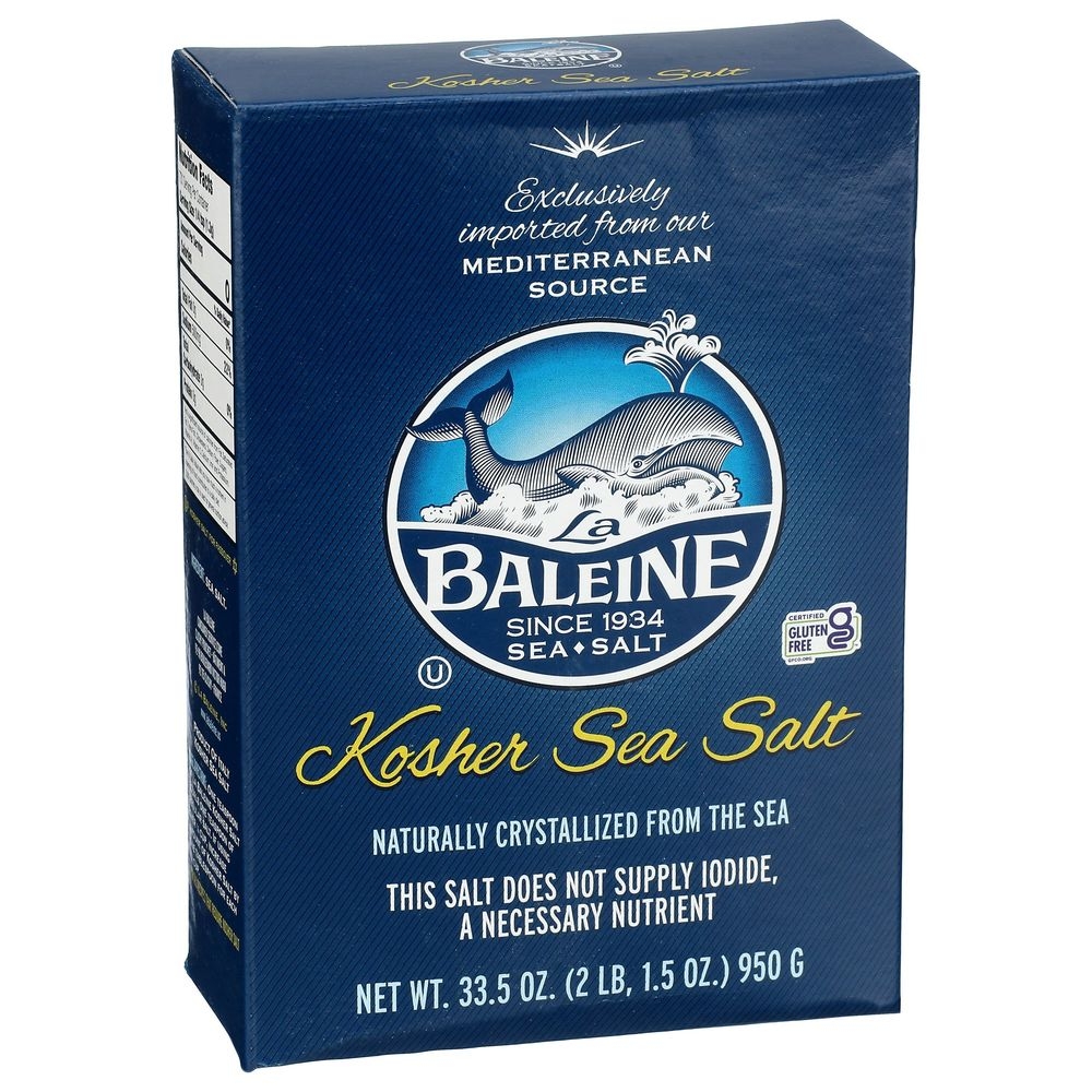 La Baleine Kosher Sea Salt, 33.5 Ounce -- 9 per case