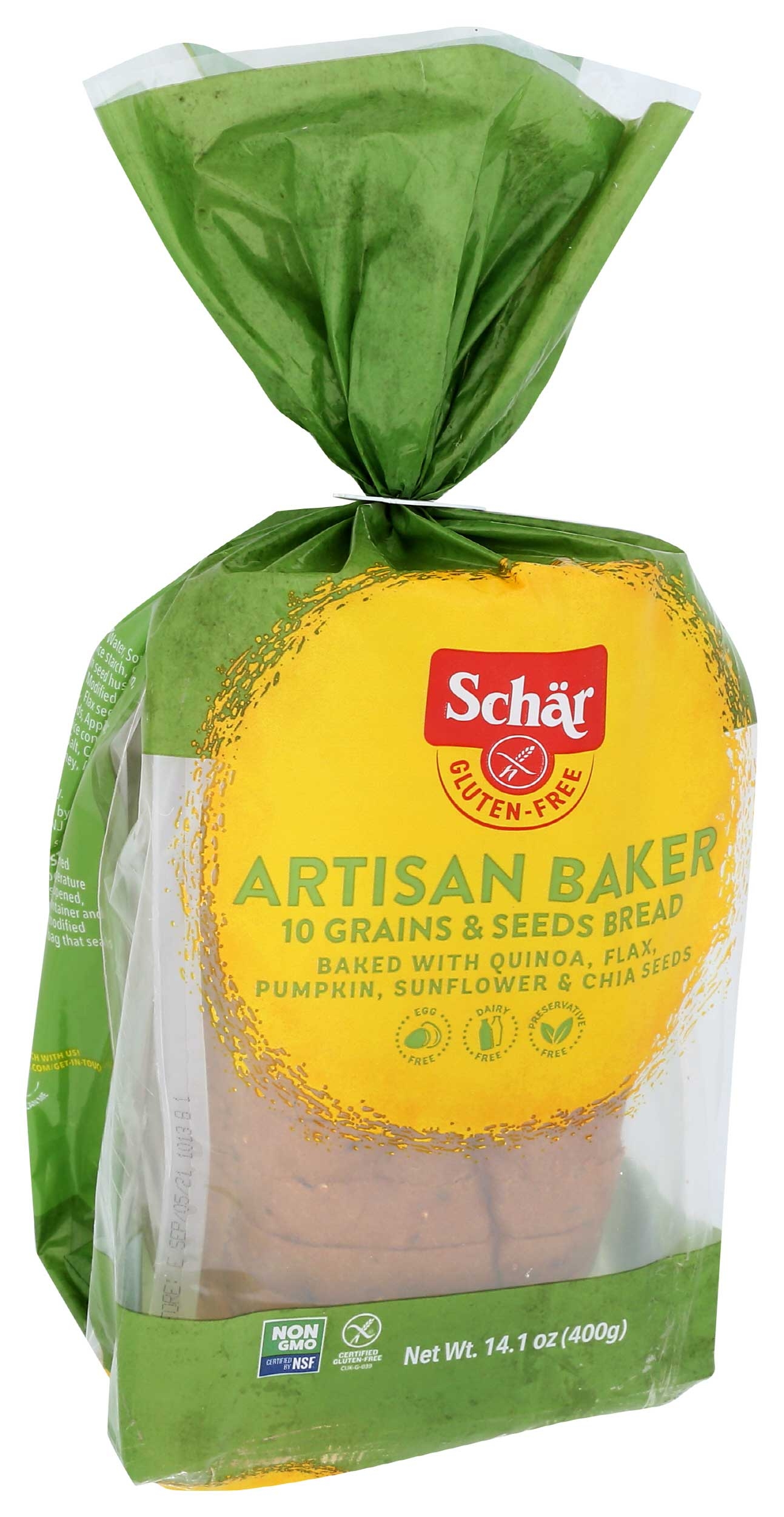 Schar Gluten Free Artisan Baker 10 Grains and Seeds Bread, 13.6 Ounce -- 8 per case