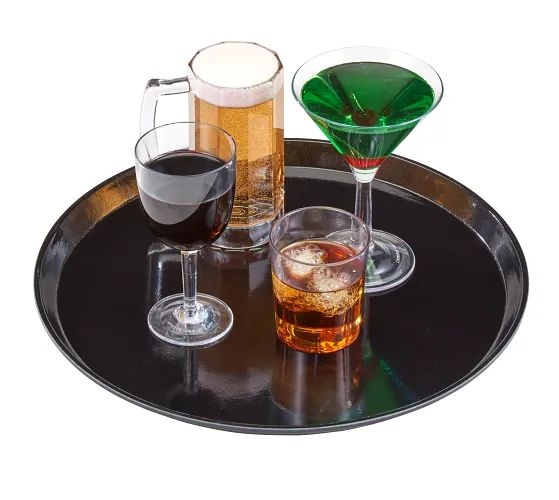 Cambro Round Serving Camtray, Black, 12 inch -- 12 per case.