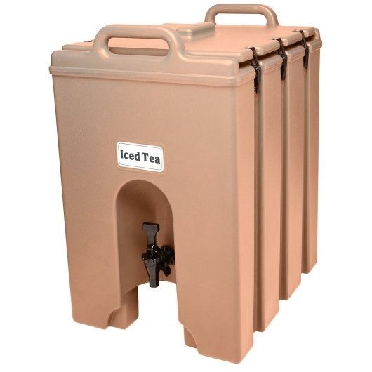 Camtainer Insulated Beverage Camtainer Dispenser, Coffee Beige, 10 Gallon.