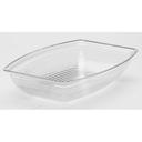 Camwear Rectangular Ribbed Bowl, Clear, 2.9 Quart -- 12 per case.