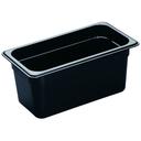 Camwear One Third Size Food Pan, Black, 6 15/16 x 12 3/4 inch -- 6 per case