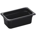 Camwear One Fourth Size Food Pan, Black, 2.7 Quart -- 6 per case