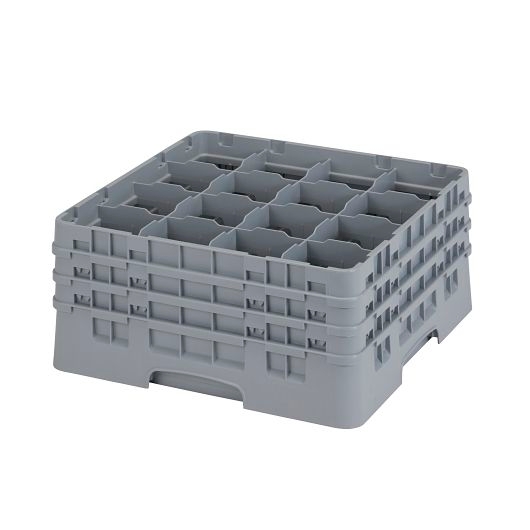 Soft Gray Cambro Grey 16-Compartment Camrack Only, 19 3/4 x 19 3/4 x 8 7/8 inch -- 3 per case