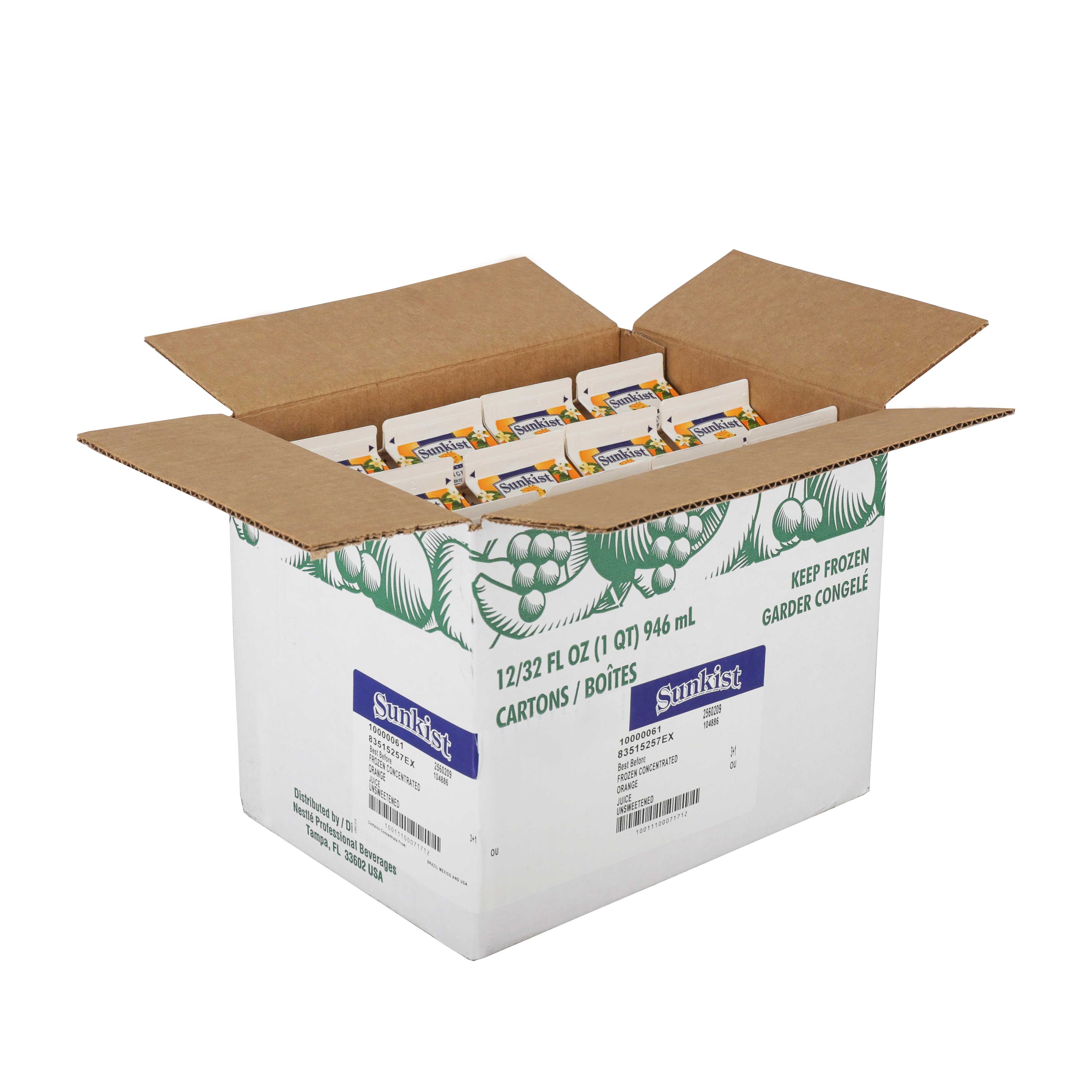 Sunkist Orange 100 Percent Frozen Concentrate 3 Plus 1 Juice, 32 Ounce -- 12 per case