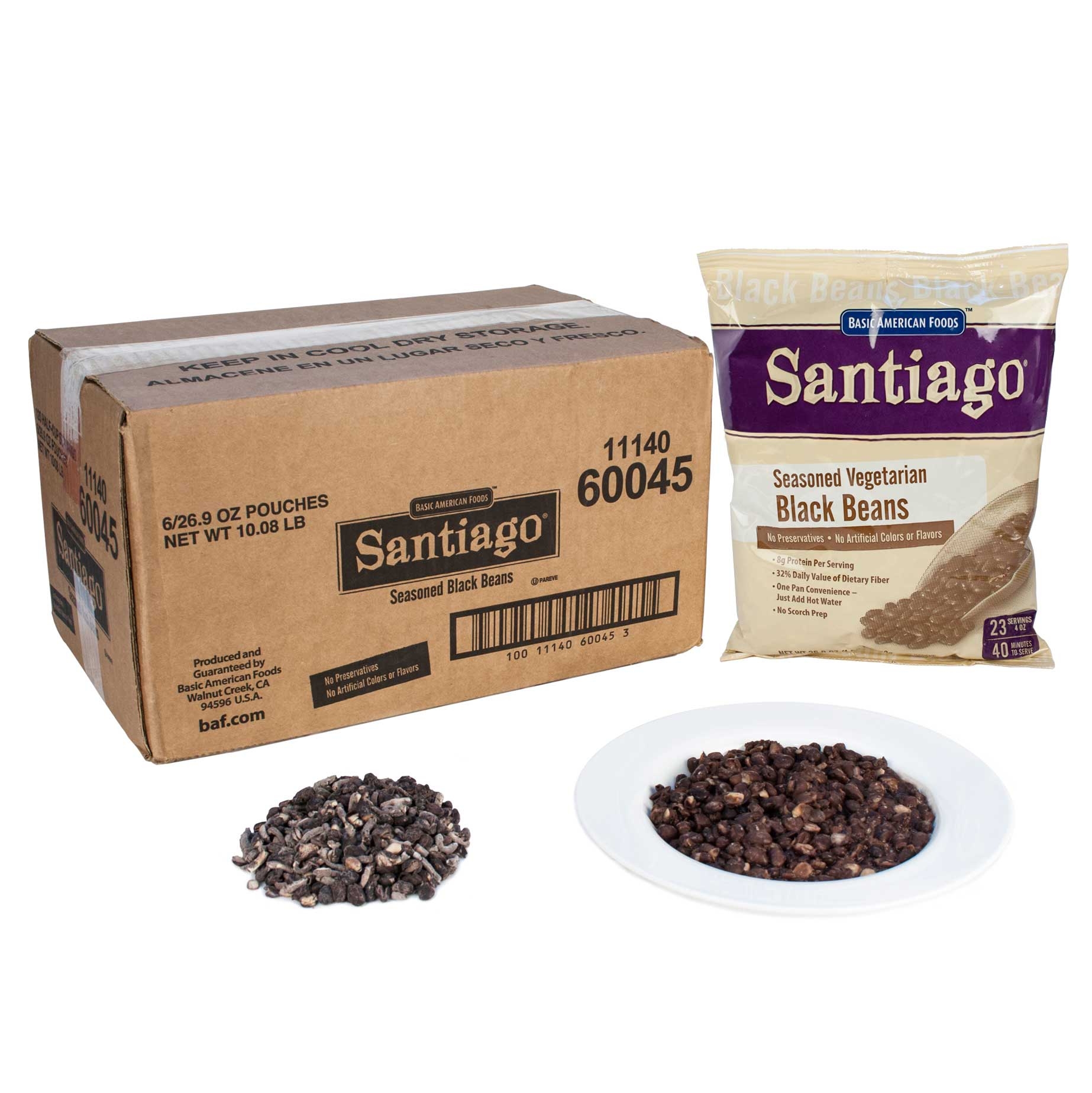 Santiago Seasoned Black Beans, 26.9 Ounce -- 6 Per Case