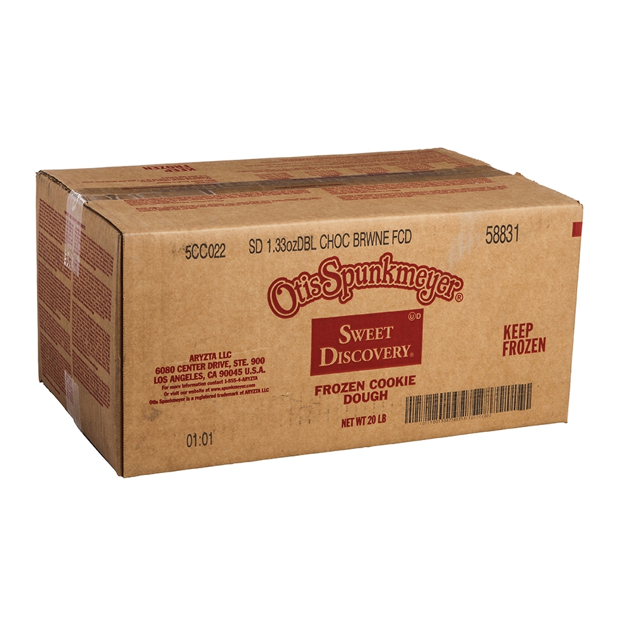 Otis Spunkmeyer Sweet Discovery Lovers Double Chocolate Brownie Cookies Dough, 1.33 Ounce -- 240 Per Case